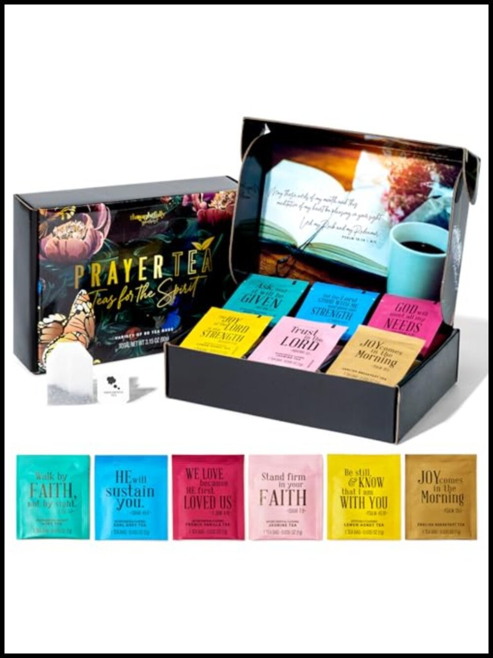 Prayer Tea Gift Set 90 Teabags Bible Verse Christian Religious Gift